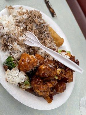 Orange chicken combo