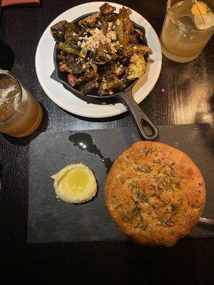 House Made Focaccia & Crispy Brussels Sprouts