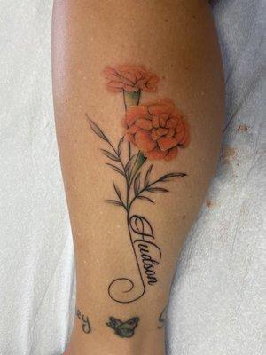 Magnolias and name done by Brian