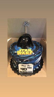 Star Wars birthday carrot cake