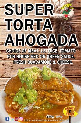 The newest menu item ....... torta ahogada