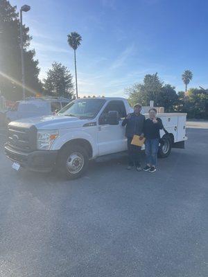 Happy Customer Buy Work Truck