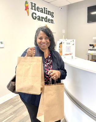 Atlanta City Council woman Andrea Boone daughter of the late civil rights leader Rev. Joseph E. Boone shopping at Healing In The Garden