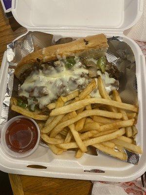 Phillip Cheesesteak w/fries