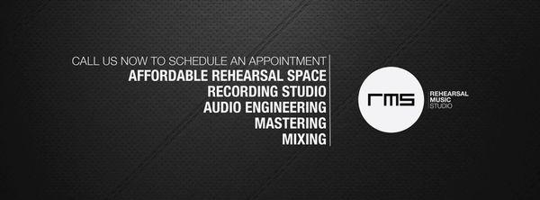 From rehearsal space, to recording-mixing-mastering services, to graphic design and branding.