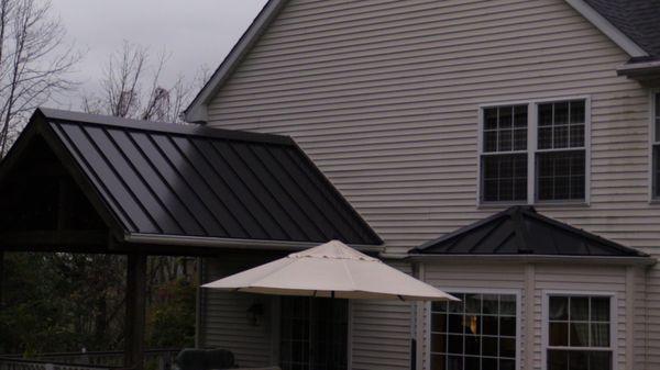 The new metal roofs on the back of this house look great, and the customer was very pleased with the result