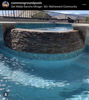 Stack stone Spillway in Rancho Mirage, CA