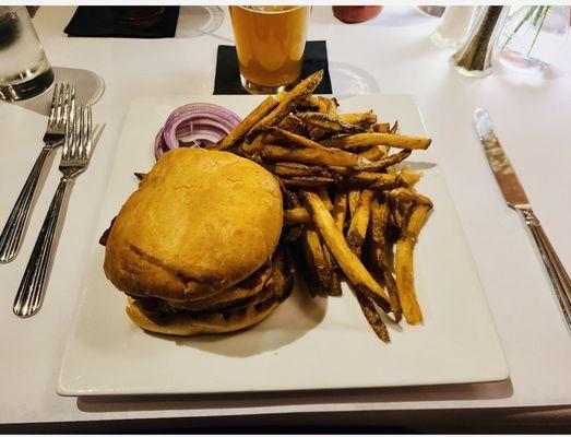 Moe Betta Burger and French Fries