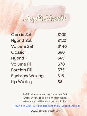 Price list