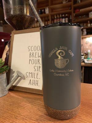 New laser engraved stainless steel cups.