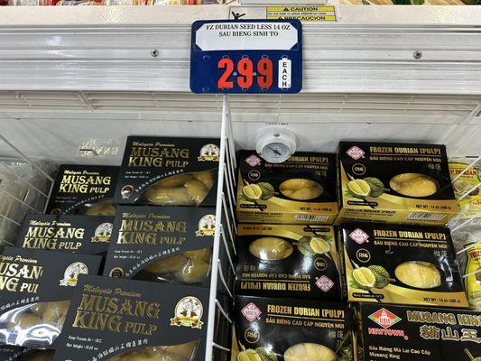 Durian price for $2.99 but scan $16.99 at register.