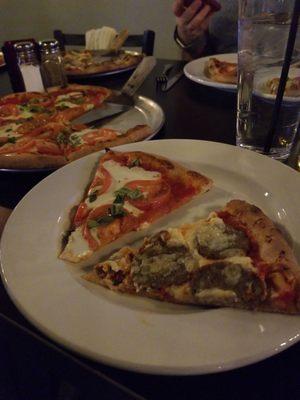 Margherita pizza and the Godfather pizza!