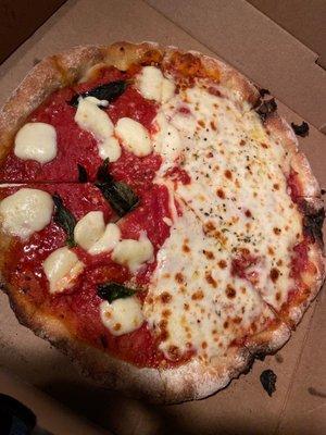 small (10") gluten free pizza- half margherita, half americana