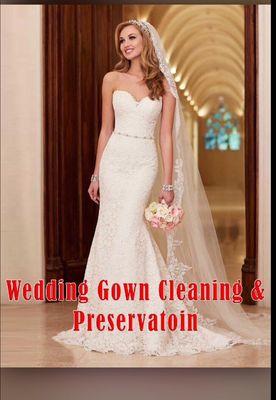 Wedding Gown Preservation. Professionally dry cleaned and preserved for a lifetime.