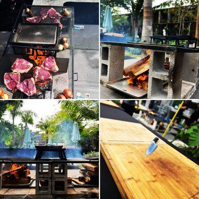 Woodfire grilling in Cerveceria Tropical