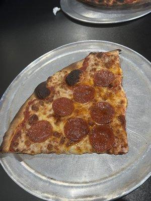 Our two slices of pepperoni