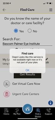 Excluding Bascom Palmer Eye Institute