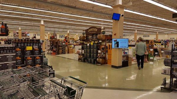 Family-owned liquor shop, housed in an old 37,500 square foot Linens-N-Things store