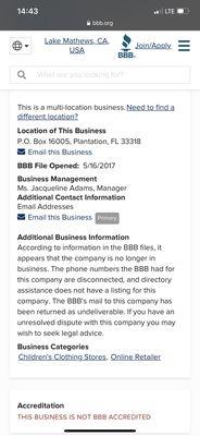 This is on the BBB website, obviously this business is a scam. If you find them on instagram don't order please.