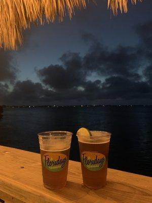 The view (plus tasty key lime beers)