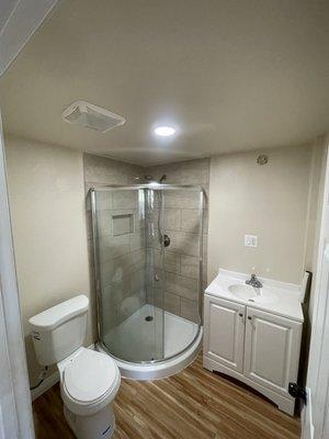 Finish look in a bathroom (lighting)