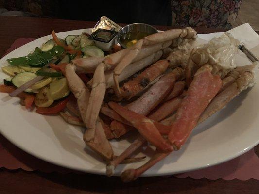 Crab leg dinner