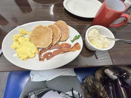 #1 breakfast special, with a side order of grits.