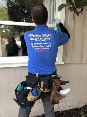 Exterior residential window cleaning throughout San Diego and southern Riverside Counties