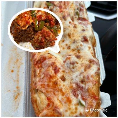 It's healthy. I have the 4 food groups. Sausage, Meatball & Peppers Parmigiana Hero  6-10-2022