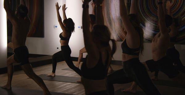 Raquel's class has a beautiful flow to her infrared heated vinyasa class