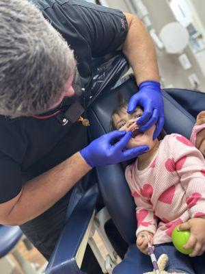 Amari's first dentist visit