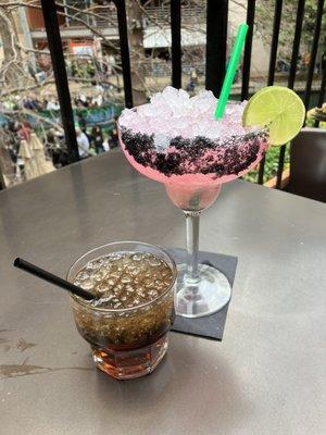 Desert Flower margarita and rum/coke