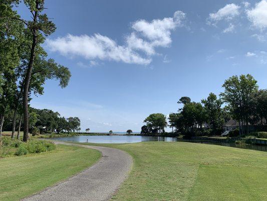 View looking back from the white tee box at hole 7