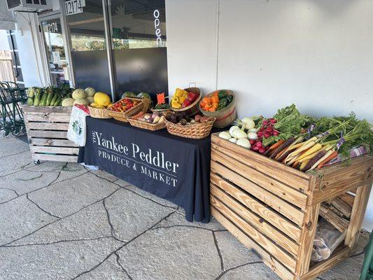 Fresh produce out front.