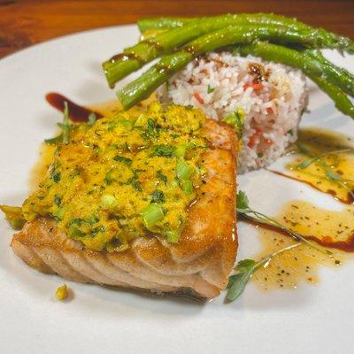 Crab-Crusted Salmon