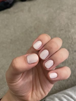 Gel polish manicure