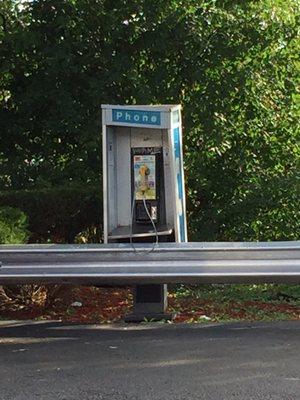 I am astounded they still have a pay phone.