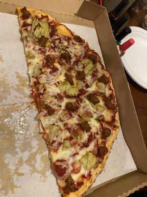 Pizza with a SAD amount of cheese