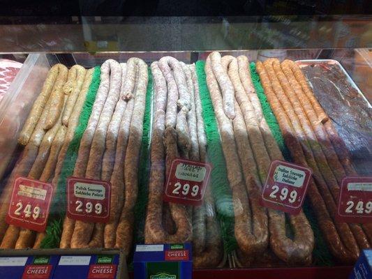 On the left at $2.49 a pound is the magical house made "chicken sausage" laced w FRESH, finely chopped herbs n veggies.