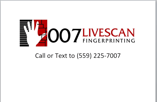 007 Live Scan phone number