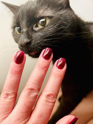 Baby Lois and a fresh mani!