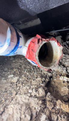 Uncapped sewer pipe