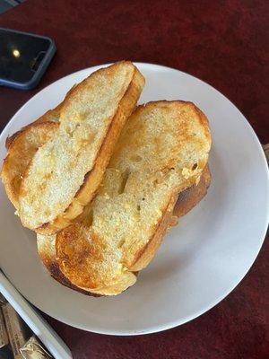 Garlic bread is a must