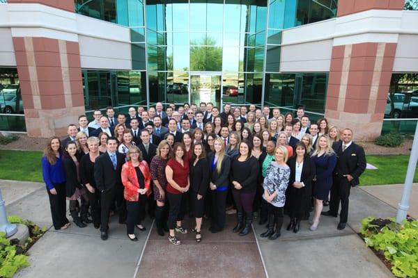 Group shot in front of the office! My, how we have grown!