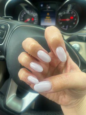 Almond nails powder extension