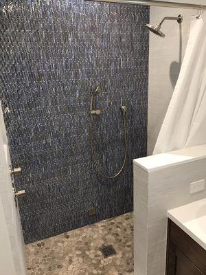 Modern shower stall.