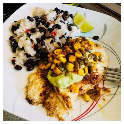 Green Chef - Chili Spiced Tilapia and Black Bean Rice