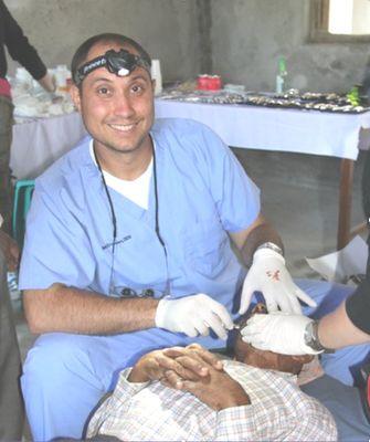 Dr. Ericksen serving a patient in Nepal.