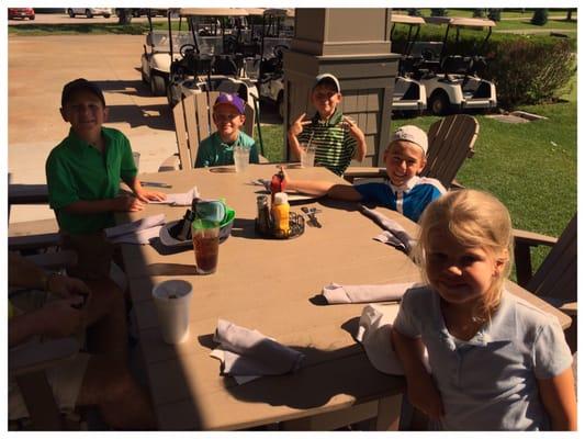 Breakfast after junior golf!!!!