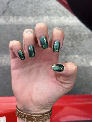 Christmas nails (gel manicure)